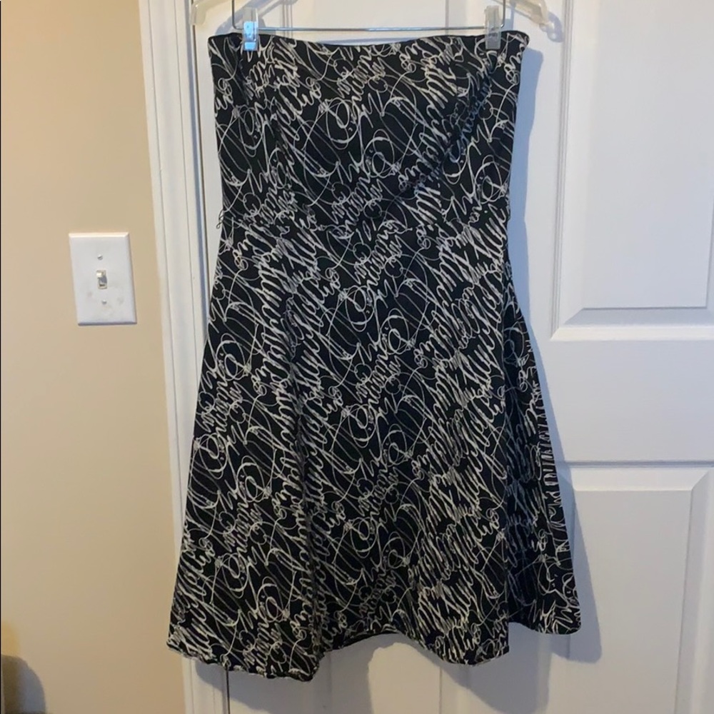 Fun strapless, a-line dress!